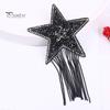 Practical Shiny Widely Used Clothes Sewing Badge Five-pointed Star Clothing Applique Iron-on Sticker for Scarf