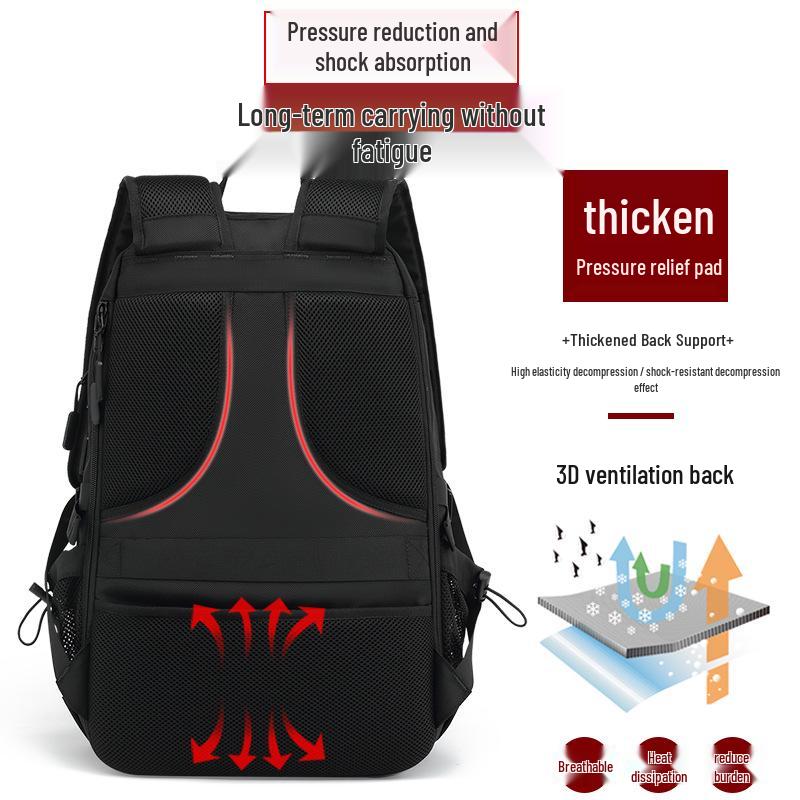 Рюкзак дорожный USB сверхбольшой вместимости - Дышащий, многоцелевой для мужчин и женщин