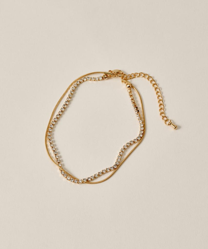 Novice Tokyo Cubic & Round Chain Anklet [Stainless] / Gold