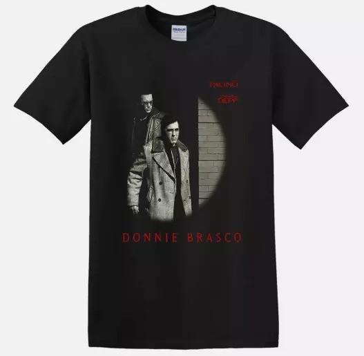 Donnie Brasco Gangster Retro Movie Men's Black T-Shirt Size S - 5XL