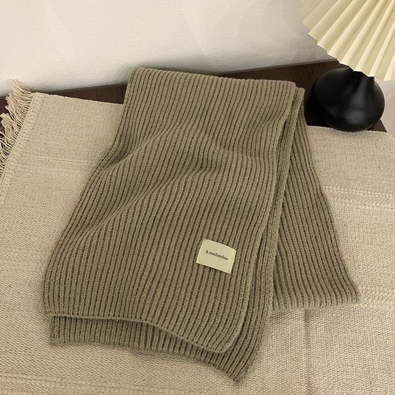 Женский теплый шарф, зимние шарфы насыщенных однотонных цветов, супер мягкий шарф для женщин, зимние аксессуары для холодной погоды