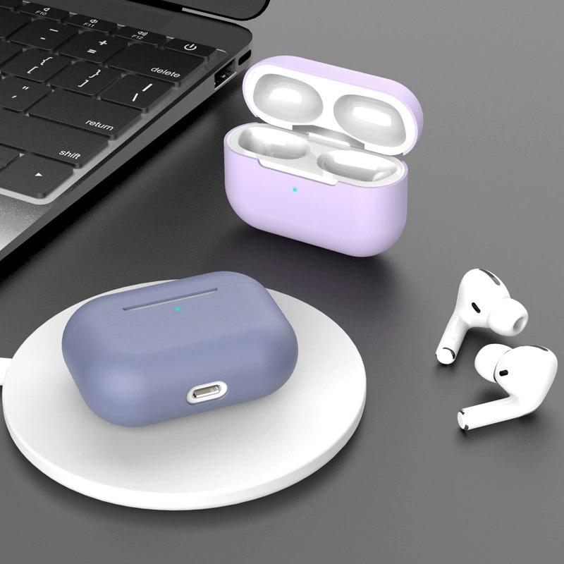 Funda de silicona protectora para auriculares inalámbricos anticaída compatible con AirPods Pro