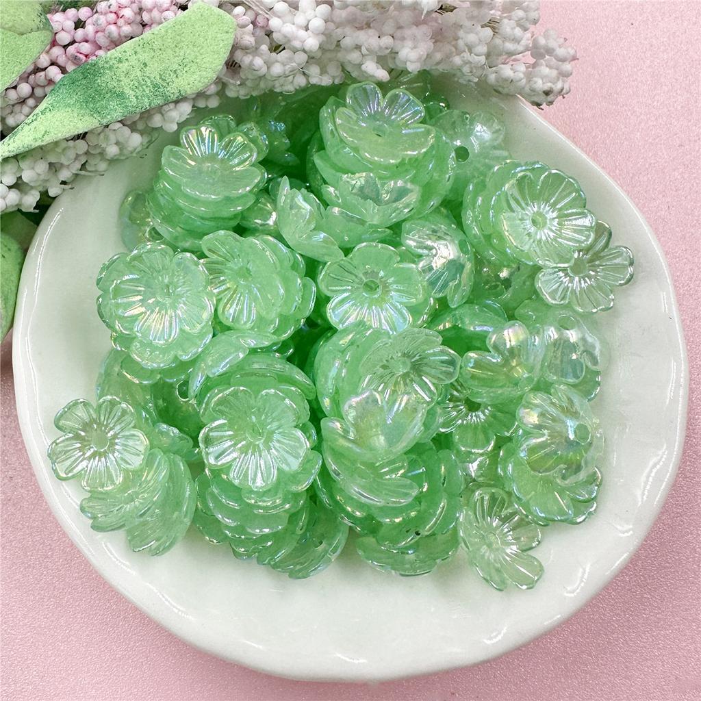 Акриловые бусины цветок 10,5 мм DIY модный кулон 100 шт. Изготовление ювелирных изделий маленькая ромашка
