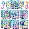 8 Cartoon Mermaid Make A Face Collage Hands-on DIY Decorative Handbook Mobile Phone Case Decoration Party Stickers
