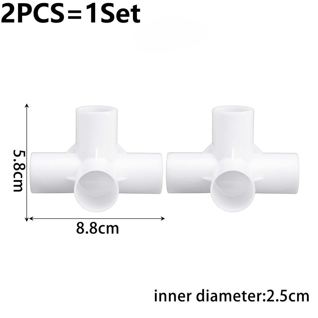 White Black Plastic Pipe Connector PVC Fitting 2/3/4/5 Way Elbow Connector for Building Furniture Greenhouse Shed Pipe Fittings