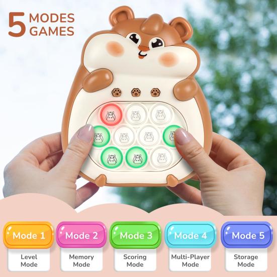 Игра «Нажми пузырь» с подсветкой для раннего обучения, портативное забавное средство для снятия стресса, быстрый удар с помощью толчка