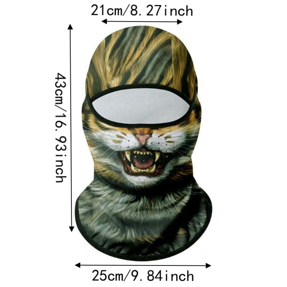Fleece Lined Animal Face Mask Windproof Animal Head Cover Animal Neck Warmer  Skiing