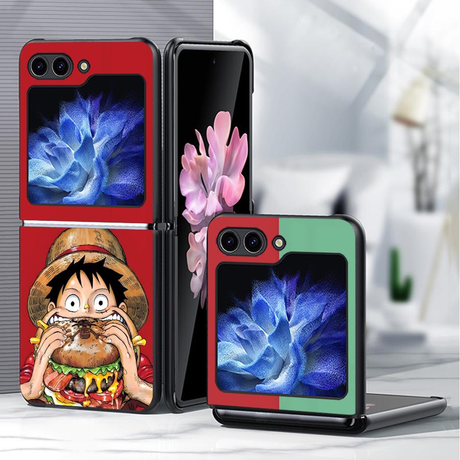 Жесткий чехол-кейс для Samsung Galaxy ZFlip4 ZFlip3 ZFlip7 FE Z Flip 7 6 5 4 3 ZFlip6 ZFlip5 One Piece Крутой Луффи Эйс