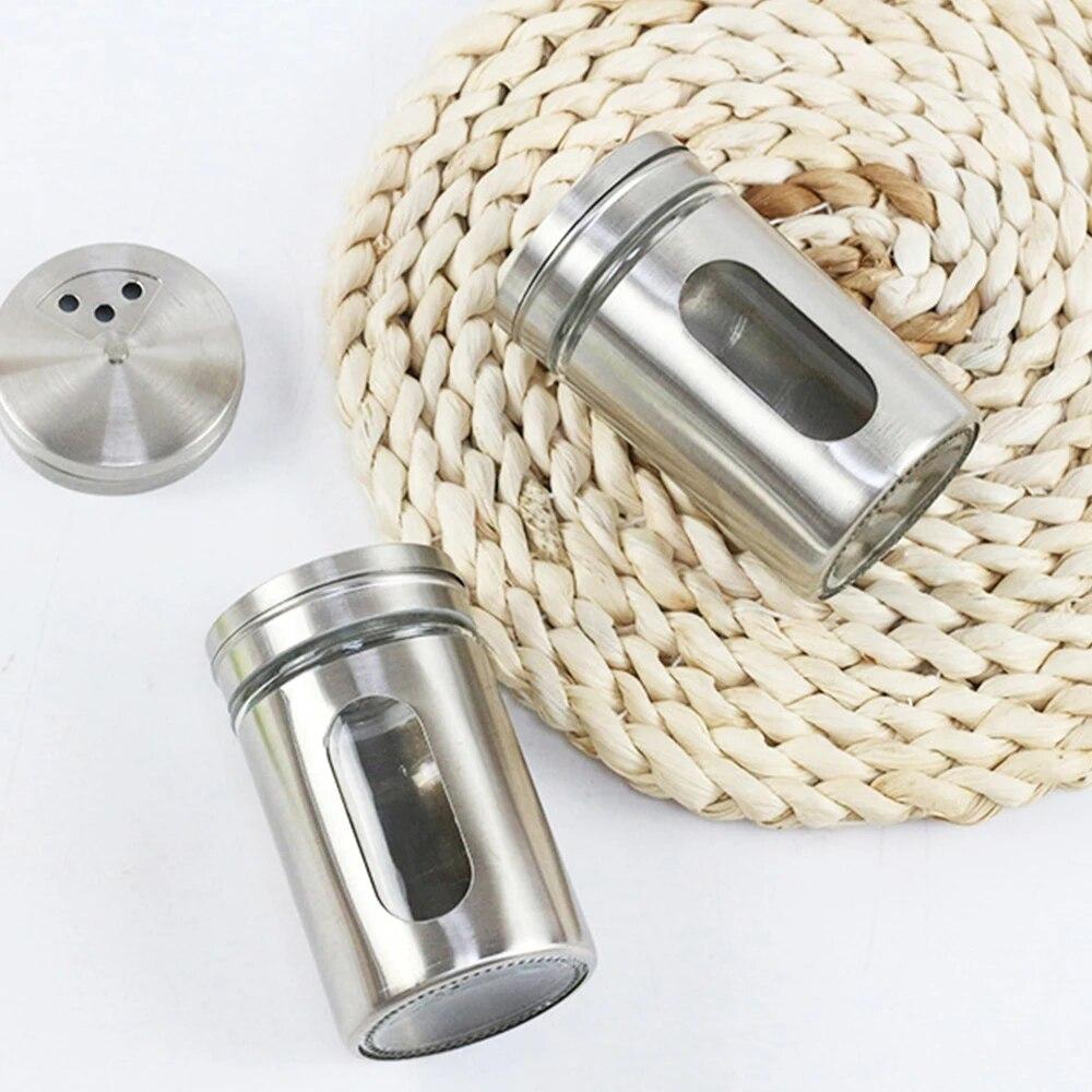 Bbq Spice Organizer Stainless Steel Kitchen Supplies Barbecue Seasoning Bottle Sugar Salt Pepper Shaker
