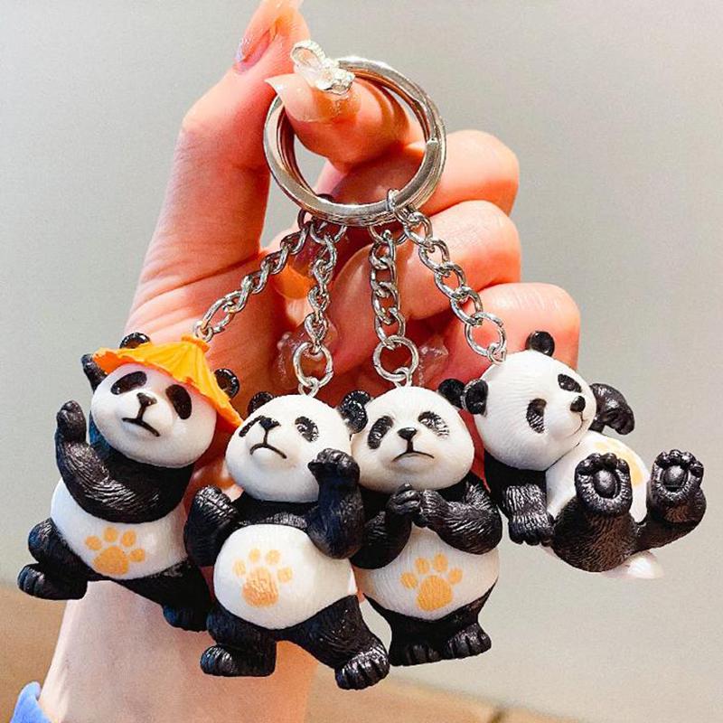 Брелок-подвеска в виде мультяшной панды Милый брелок-подвеска в виде панды Изысканный универсальный рюкзак Украшения Аксессуары Подарки