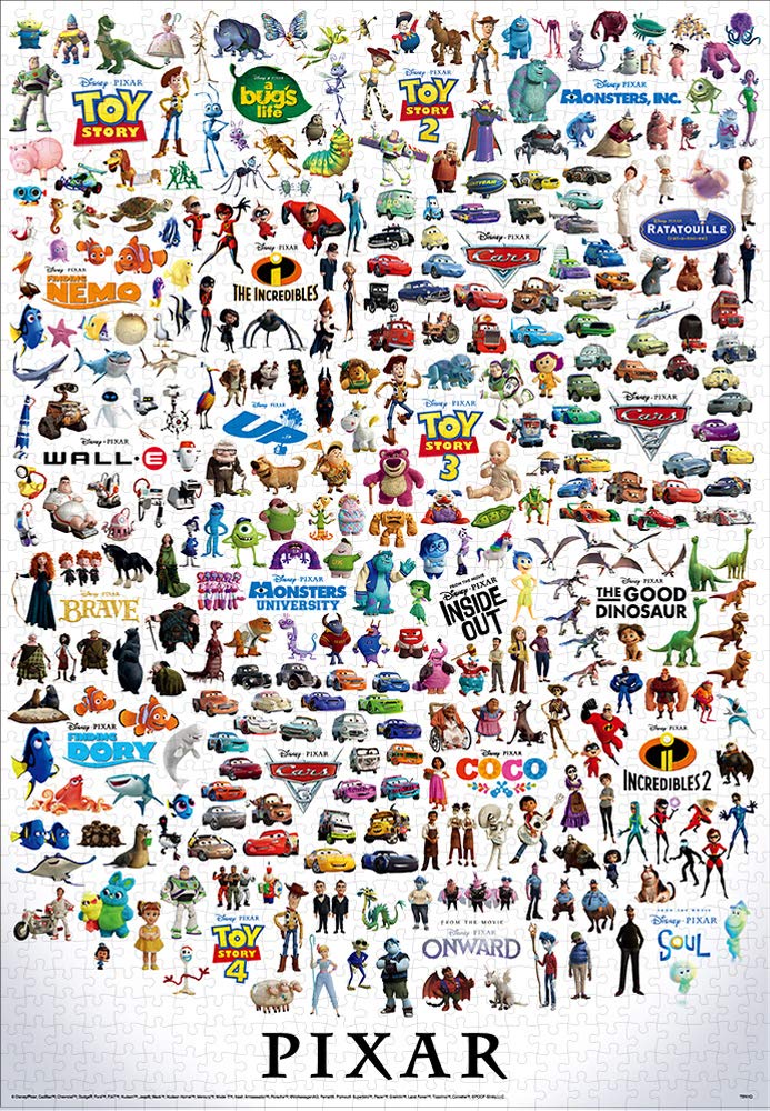 Tenyo в character jigsaw Great Collection включает и сервис (Сделано в Японии) Пазл на 1000 деталей, Disney/Pixar (51х73,5см) D-1000-067, клей, шпатель,
