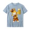 Dabbing Corgi T Shirt Oktoberfest Lederhosen Unisex Prost Beer Tees Faddish Custom Cotton Unisex T Shirt Print