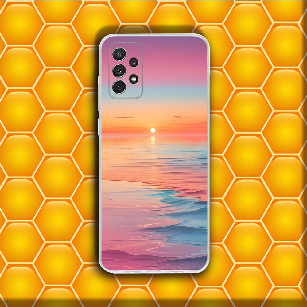 Силиконовый чехол для телефона 'Закат' Силиконовый для Samsung S30,23,21,22,20 FE lite,S10,9,PIus Note20ultra Мягкий Прозрачный