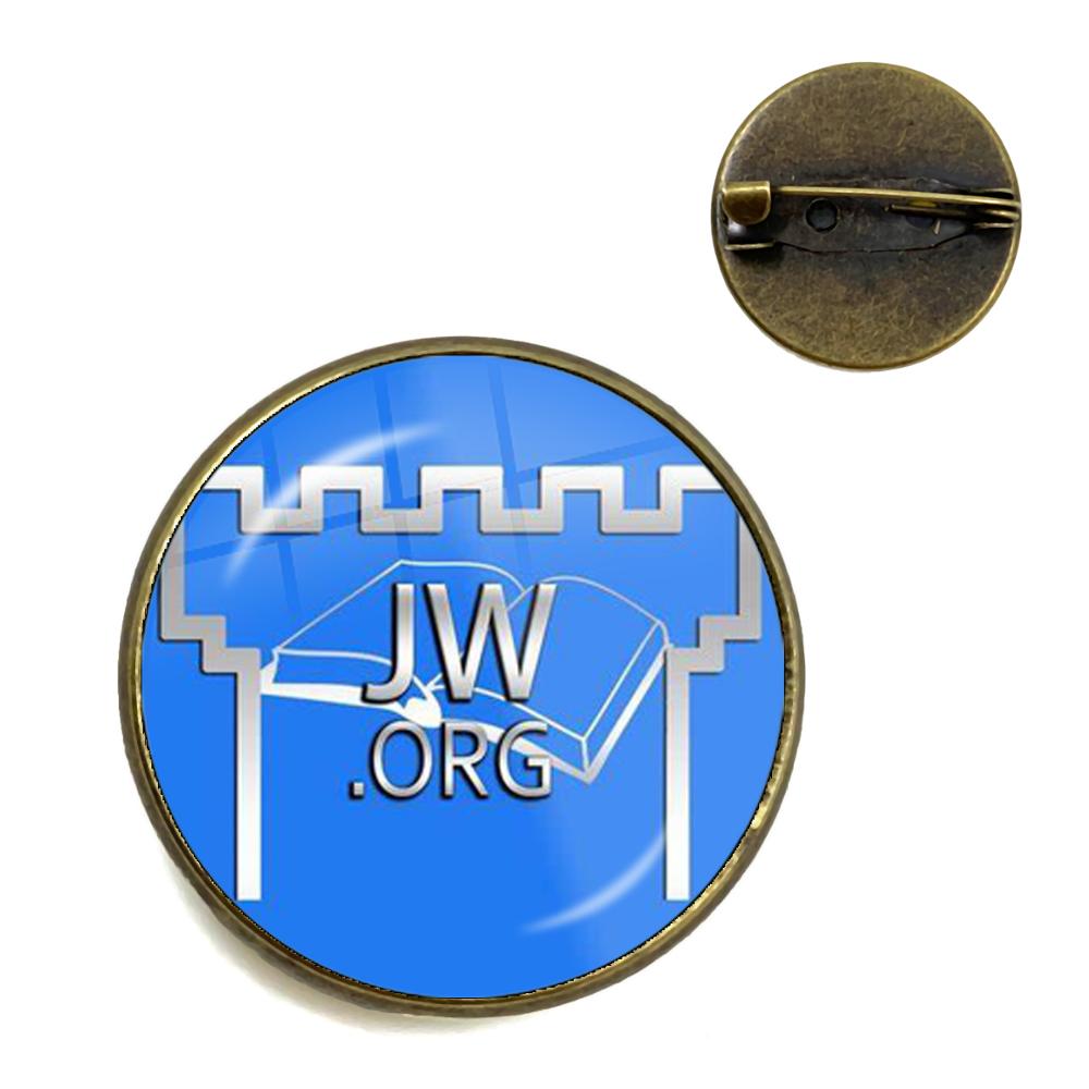 Новое поступление Броши JWORG Стимпанк Свидетели Иеговы Зажим для воротника Стеклянный кабошон Украшения Подарок