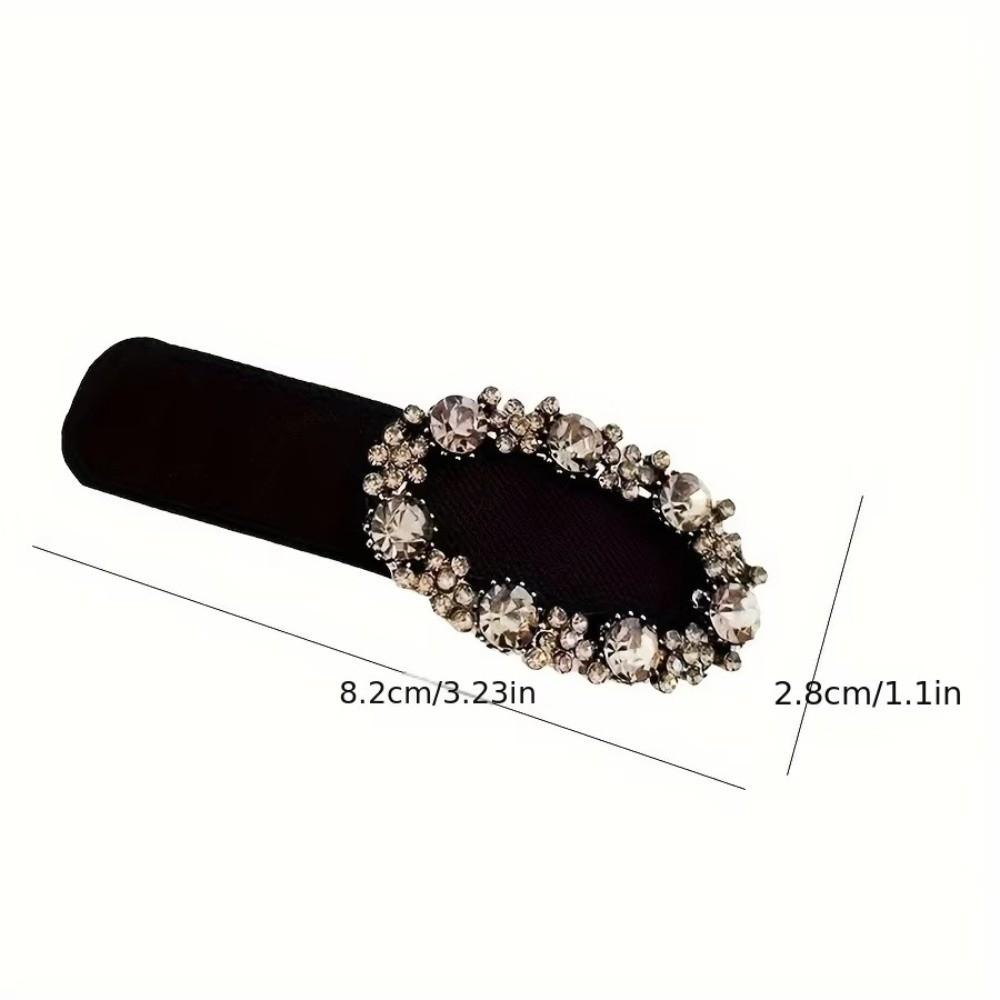 4pcs Rhinestone Small BB Clip Velvet Hair Clip French Women's Hairpins Hair Accessories