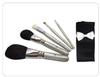 Kumano Brush Basic Set of 5 (Cheek + Powder + Eye Shadow + Eyebrow + Liquid Foundation + CarryingStanding Case) Makeup Brush Sakura Series