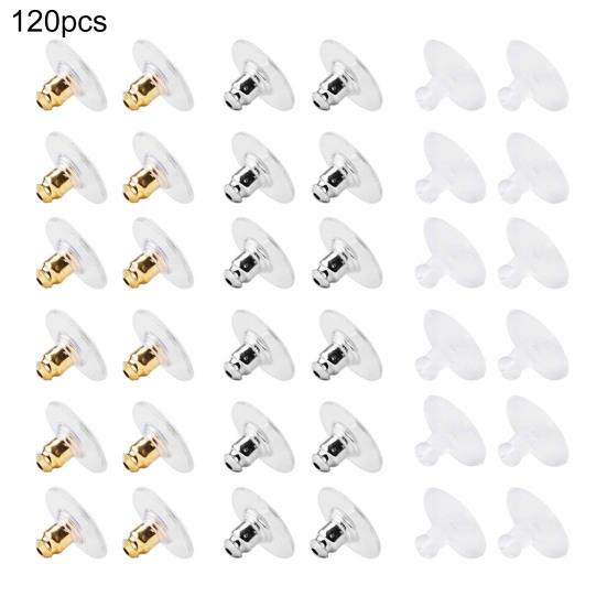 120 шт. фиксаторов для сережек с подушечкой, гипоаллергенные фиксаторы для сережек, акриловые серьги