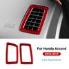 Real Soft Carbon Fiber Sticker For Honda Accord 2013 2014 2015 2016 2017 LHD Car Dashboard Side Air Outlet Frame Interior Trim