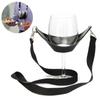 Neck Wine Glass Holder Black Wine Strap Sling Portable Yoke Glass Support  Birthday Party