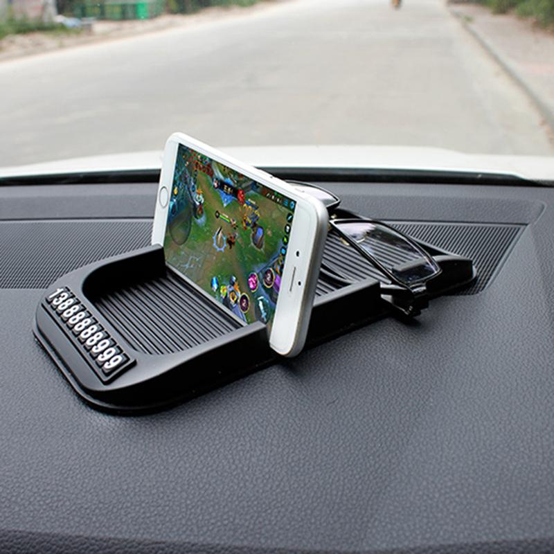 Car Dashboard Anti-Slip Mat With Cell Phone Number Silica gel Auto Non-slip Pad For Paper Towels GPS Phone Auto Car Accessories