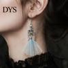 Chic Gothic Accessories 1 Pair Halloween Earrings, Spooky Skeleton Dangle Unique Costume Earrings Drop Punk Skull Articulated Jewelry for Women