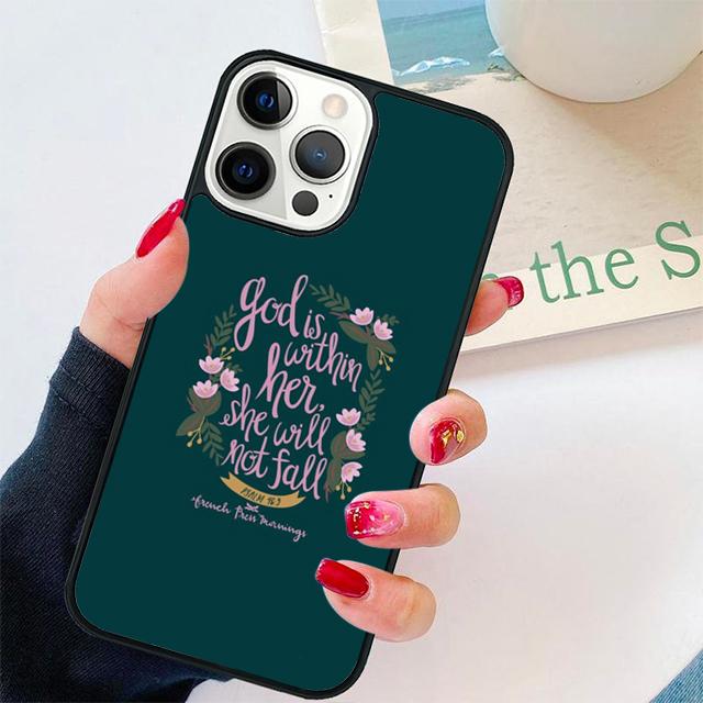 Стих из Христианской Библии Чехол для телефона Иисус Для iPhone 17 Air 15 16 14 13 12 Pro Max 11 Pro Max Plus Coque