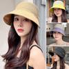 Summer Casual Portable Wide Brim Foldable Sun Hat Beach Cap Bucket Hat Fisherman Cap