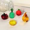 Holiday Home Kitchen Decoration Lemon Banana Pear Pumpkin Pineapple Apple Crystal Fruit Ornament