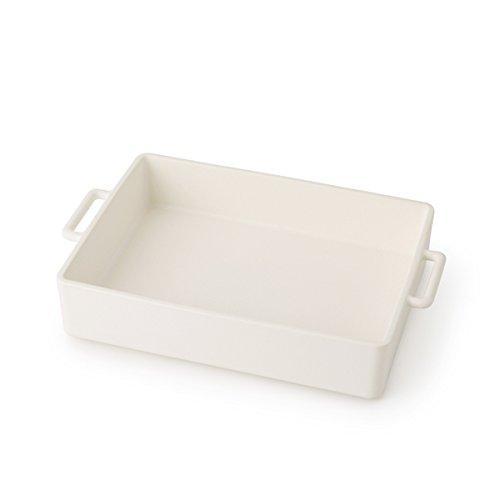 Kamoshika Douguten Banko Ware Grill Plate, Large Square / Made in Japan, Heat-Resistant Ceramic, Suitable for Gratin Dish, Pie Dish, Oven Dish, Cocott