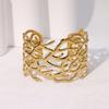 Tree Branch Pattern Coral Design Bracelet Armlet Women's Wrist Jewelry Metal Opening Bangle  Daily