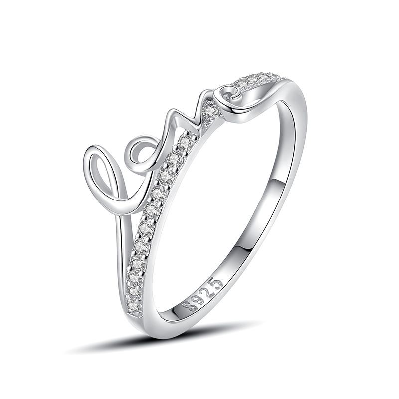 Tancise Classic 925 Sterling Silver Zircon Ring Ladies Jewelry Wedding Promise Party Gift