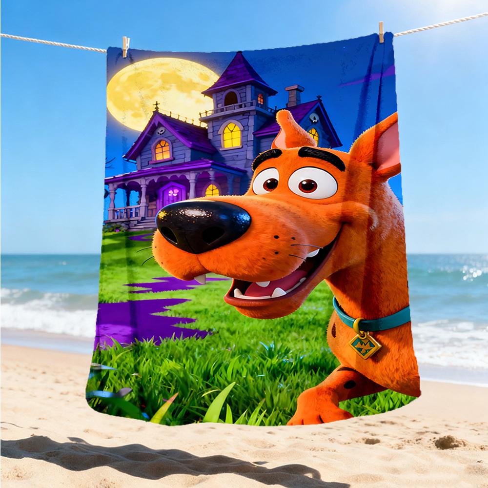 1 шт. Персонализированное фланелевое одеяло Scooby Doo для улицы, Мягкое, легкое, Персонализированное фланелевое одеяло, Цифровая печать,