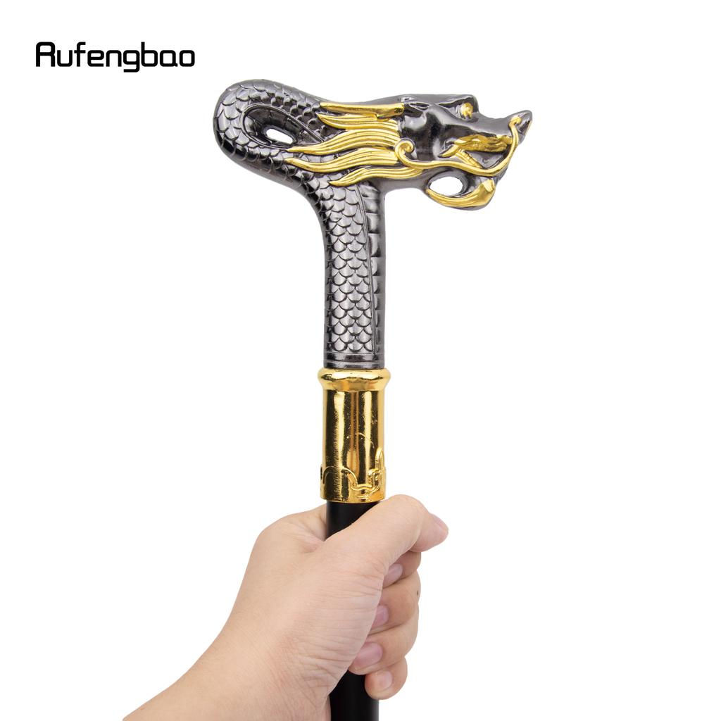 Золотая черная голова дракона модная трость декоративная трость косплей винтажная вечеринка модная трость посох 90 см