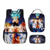 Набор Dragon Ball Dragonbal из трех предметов, Школьная сумка для начальной и средней школы, Детский рюкзак, Сумка для ланча, Пенал