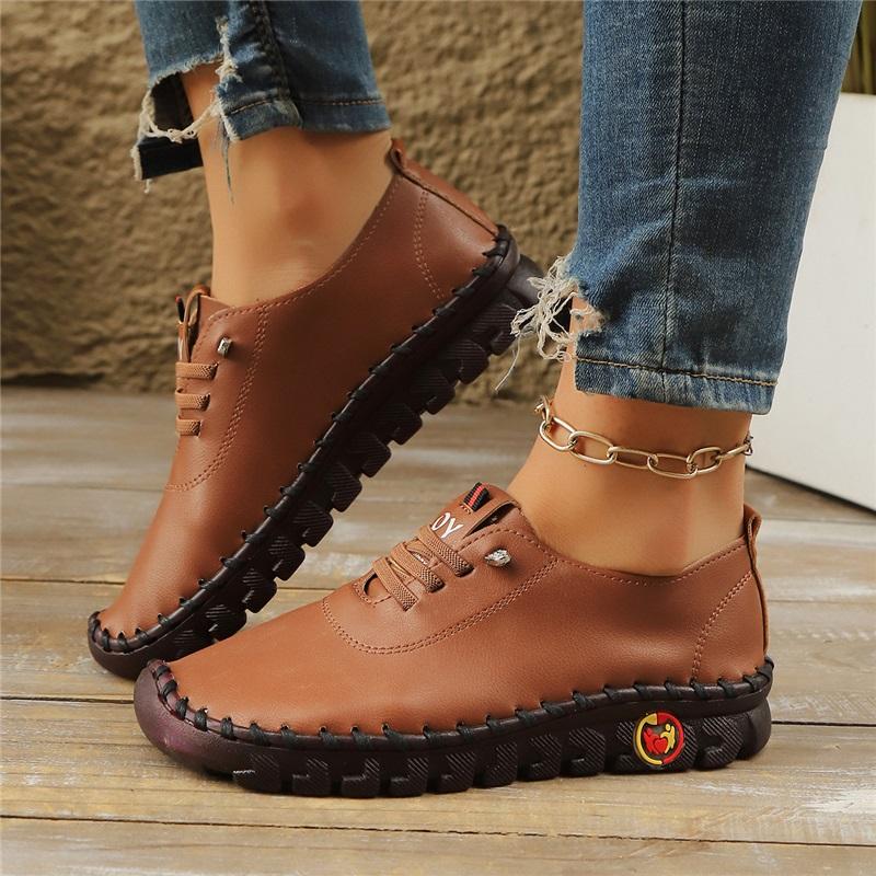 Повседневные туфли женские с мягкой подошвой Tendon с ручной строчкой для мам среднего и пожилого возраста женская обувь