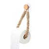 Portable Toilet Paper Holders Retro Hemp Rope Punchless Mounted Rack Decor Tissue Holder Bathroom Storage Accessories