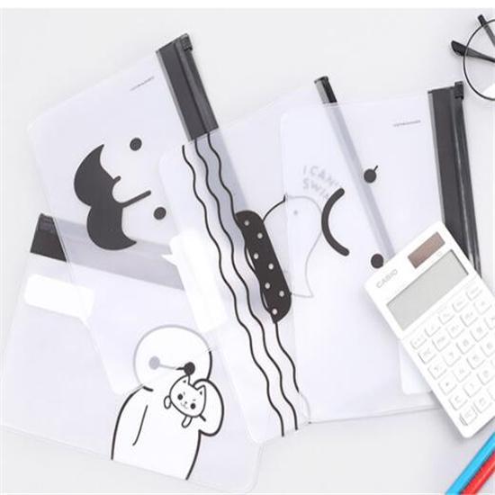 Сумка для хранения 1 шт. простая прозрачная водонепроницаемая папка для файлов с рисунком из мультфильма