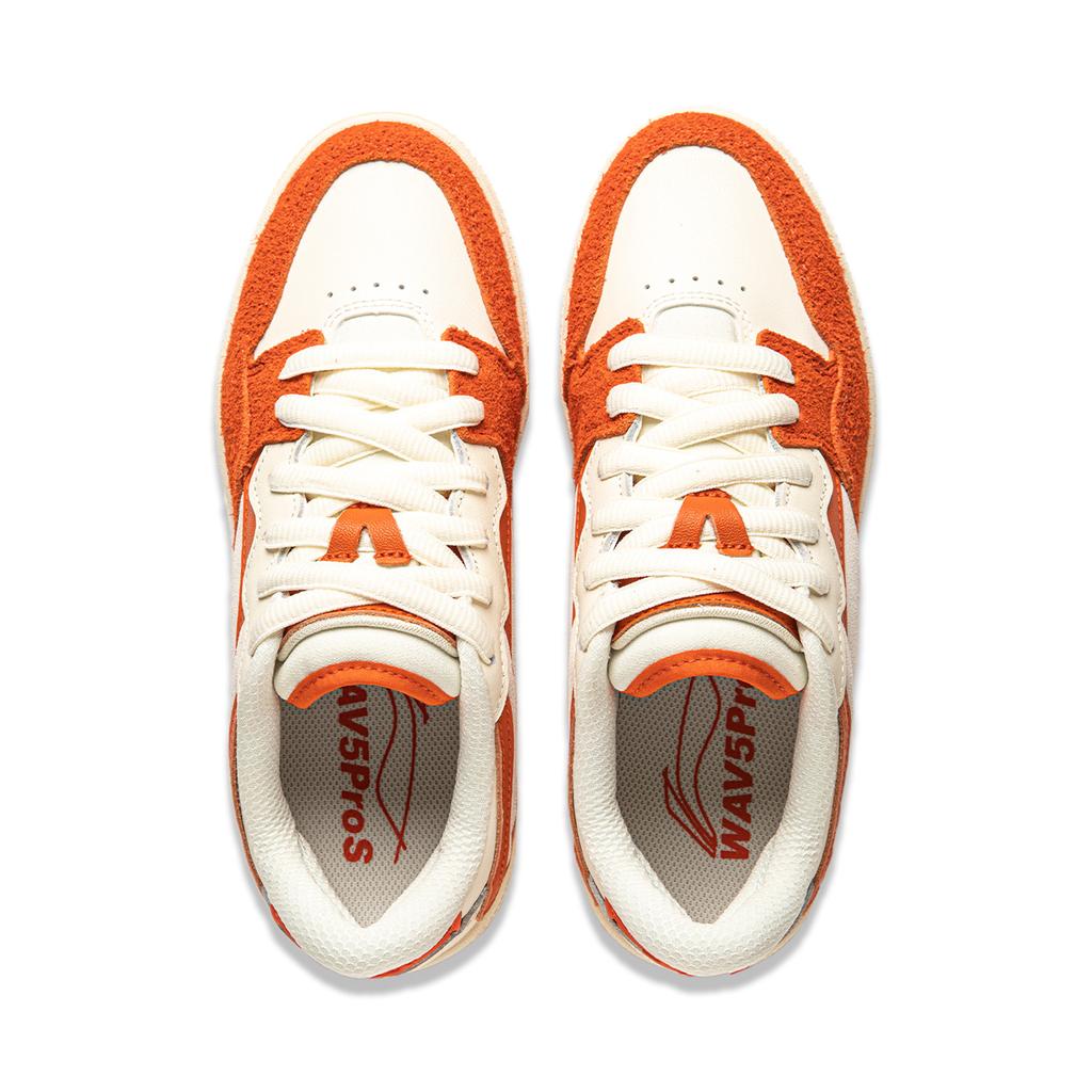 Li Ning Weiw Pro S прочные низкие кроссовки для скейтбординга женские кроссовки Off-White Orange AEPU018-5