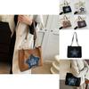 Trendy Simple Women's Shoulder Bag Spacious Tote Bag In Black White Brown Colors