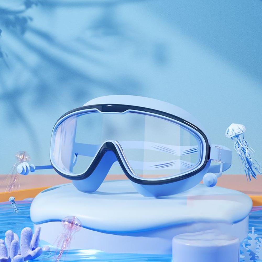 Waterproof Swimming Goggles Large Frame Water Racing Glasses Elastic Diving Eyewear Diving