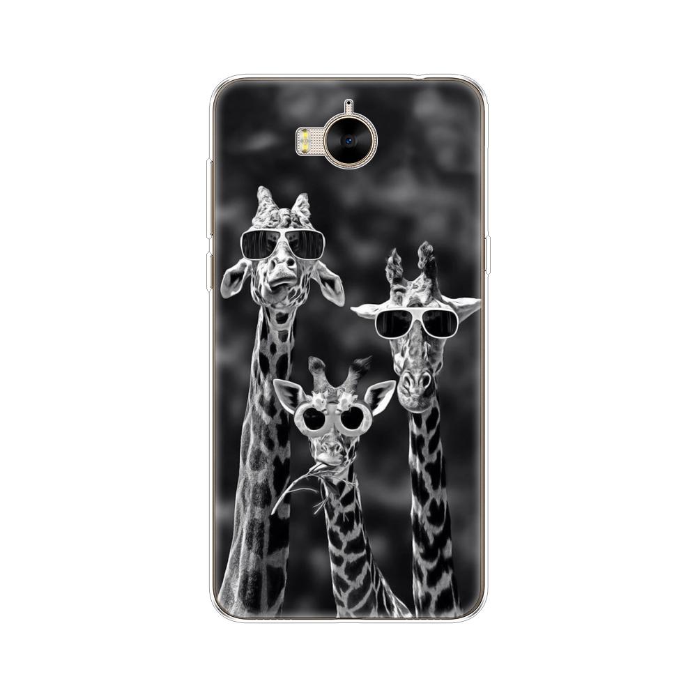 Чехол для телефона для huawei Y6 2017/Y5 2017, мягкая силиконовая задняя крышка из ТПУ, 360, полная защитная печать, прозрачный чехол