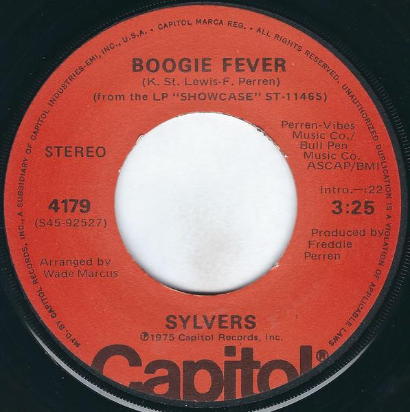 7-дюймовая пластинка SYLVERS Boogie Fever Free Style 4179 Capitol Records 1975 Канада SoulFunk Б/у