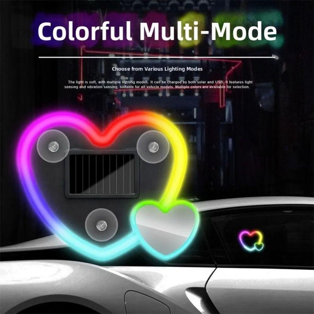 Soft Illumination Car LED Heart Light Easy Installation Car Ambient Light  Romantic Decor