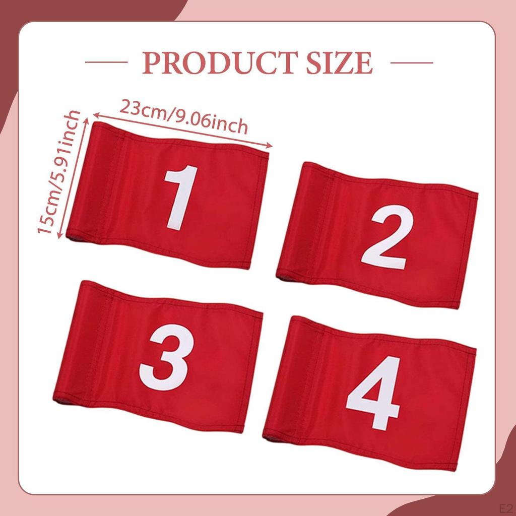 4 шт. Флажки-мишени для гольфа с номерами для практики в помещении и на открытом воздухе, аксессуары, подарки, номер для лужайки