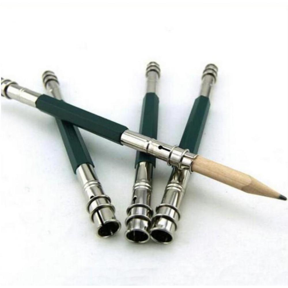 1 шт. Регулируемый удлинитель для карандашей, держатель для школы, офиса, эскизов, художественных принадлежностей, деликатный, двойной, 2 головки