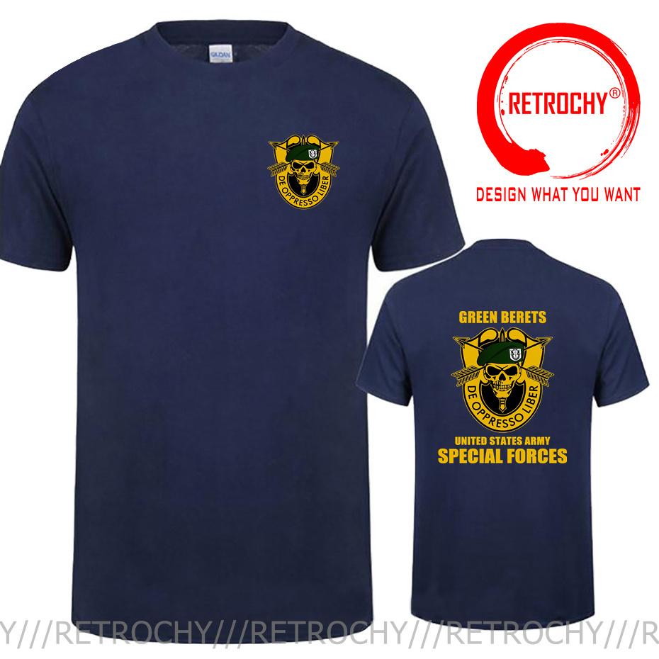 Fashion Us Army Special Forces Airborne Comunisexdo Ranger Front Back Print TShirt Usa Military Green T Shirt Cool Unisex Tee Shirt