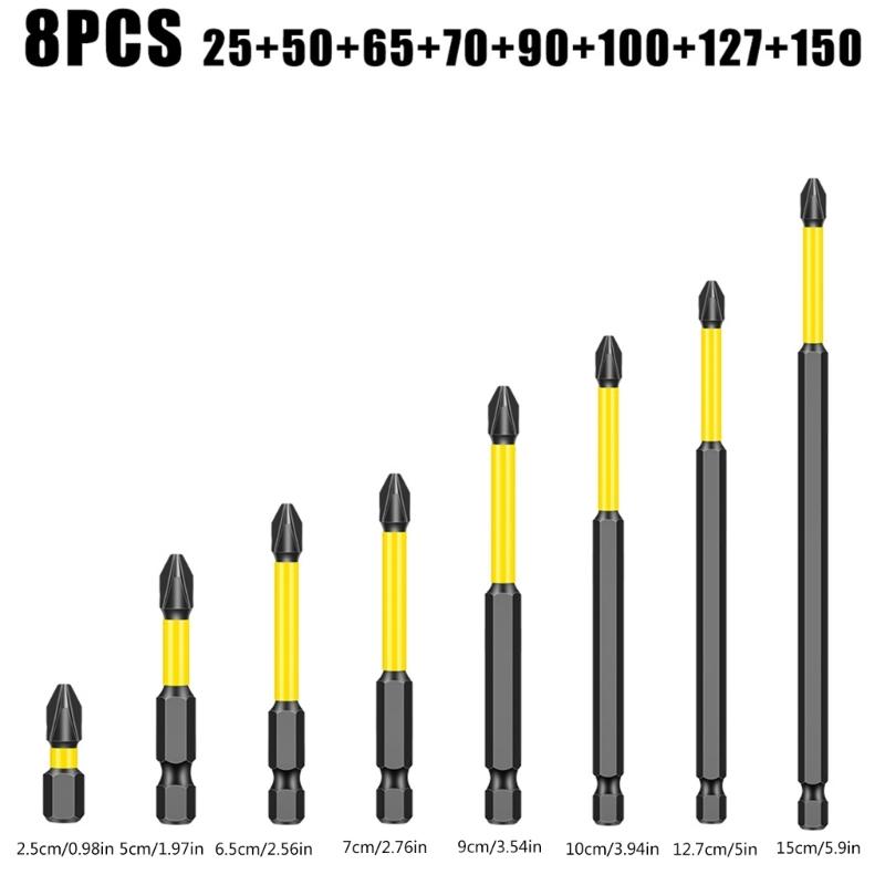 Магнитная крестовая бита Отверточная бита с шестигранным хвостовиком высокой твердости Сталь Нескользящая Насадка для отвертки Ручной инструмент