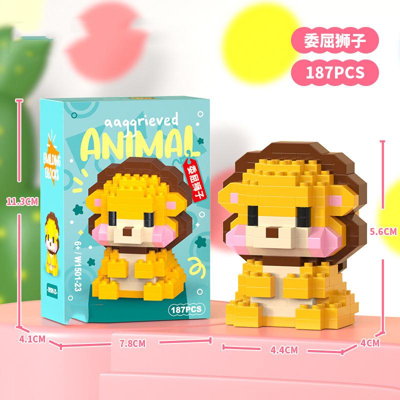 Animal Cat Bricks Constructor Set Micro Building Blocks Children Toy Adult Particle Building Block Dog Mini Toys Home Decoration