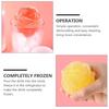 Rose-shaped silicone ice cube mold white