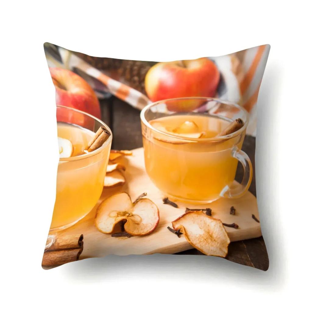 Наволочка с чашкой черного чая для офисного поясного дивана